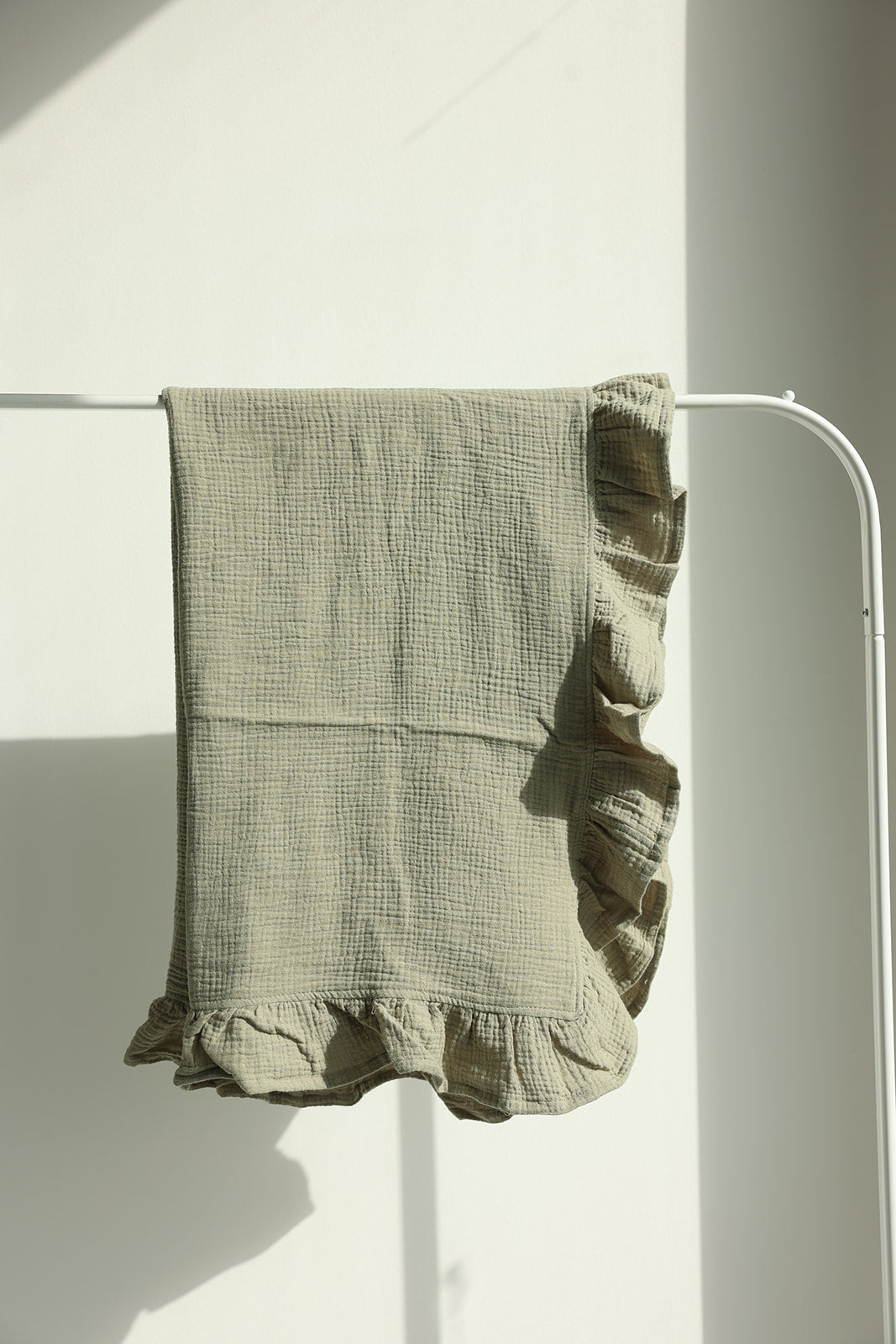 Tetra blanket with muslin ending - olive green
